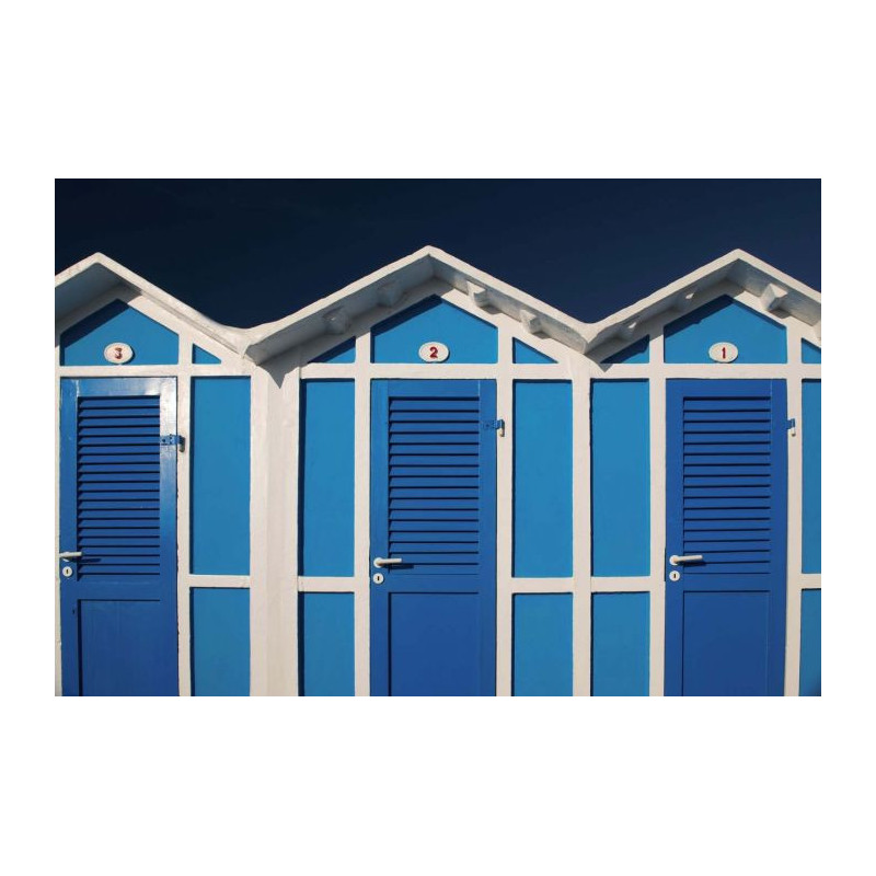 BEACH HUTS poster - Panoramic poster