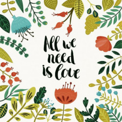 ALL WE NEED IS LOVE canvas print