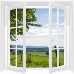 WINDOW ON THE COUNTRYSIDE Canvas print