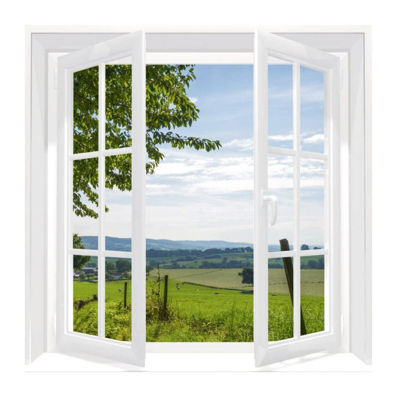 WINDOW ON THE COUNTRYSIDE Canvas print - Window canvas print