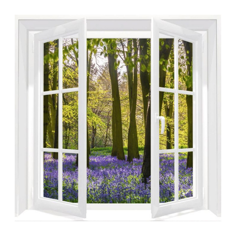 WINDOW ON THE HYACINTH FOREST Canvas print - Window canvas print