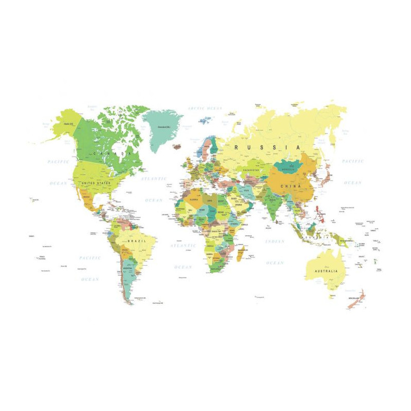 GREEN WORLD Canvas print - World map canvas print