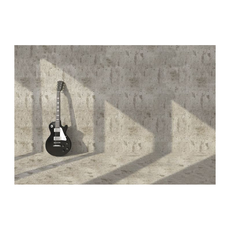 GUITAR ON THE WALL canvas print - Trompe l oeil painting