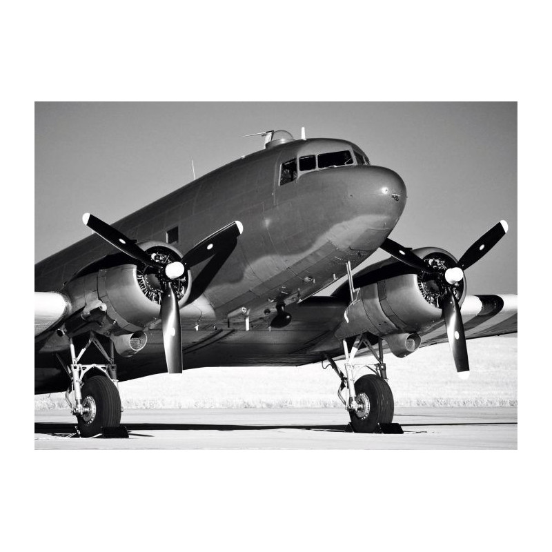 DOUGLAS DC3 AIRCRAFT Canvas print - Black and white canvas