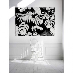 TROPICAL BLACK AND WHITE canvas print