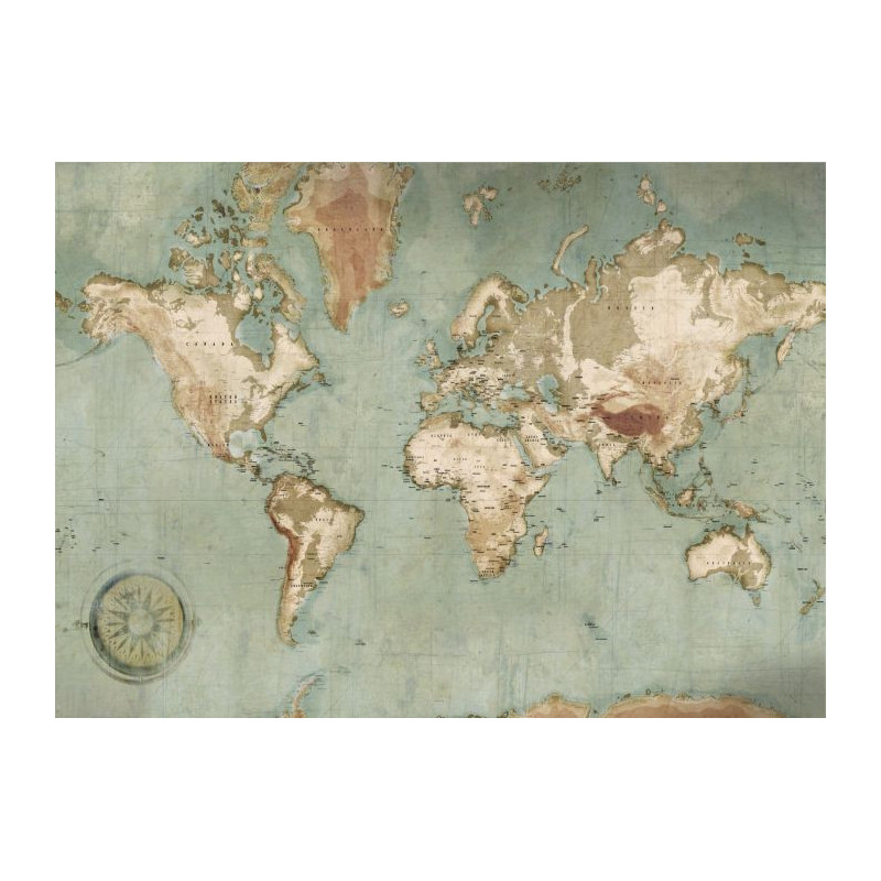 VINTURA Canvas print - World map canvas print