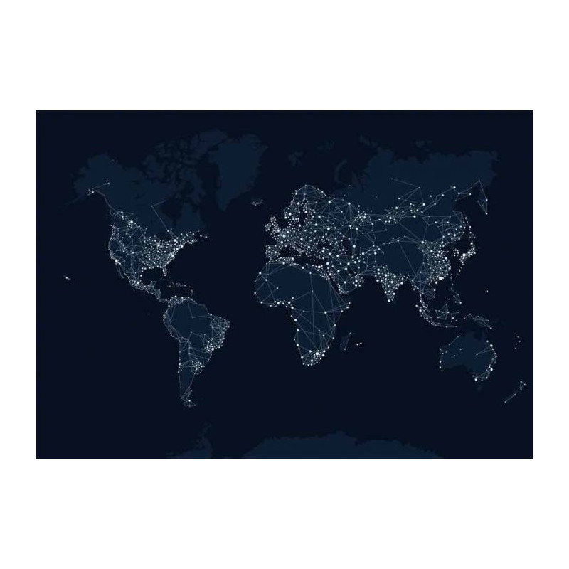 WORLD BY NIGHT Canvas print - World map canvas print