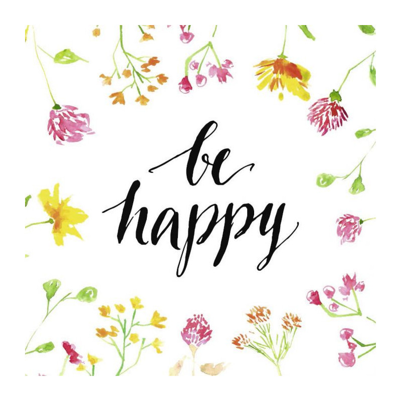 BE HAPPY canvas print - Living room canvas print