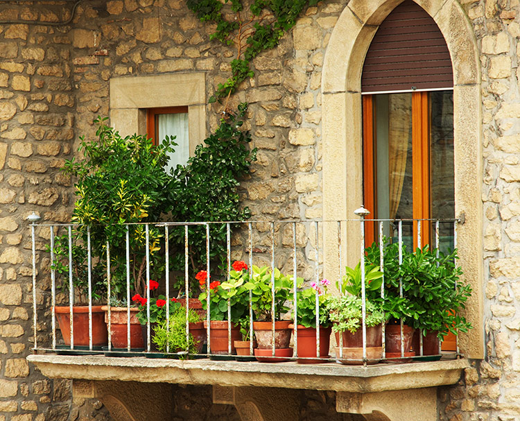 Flowered balcony