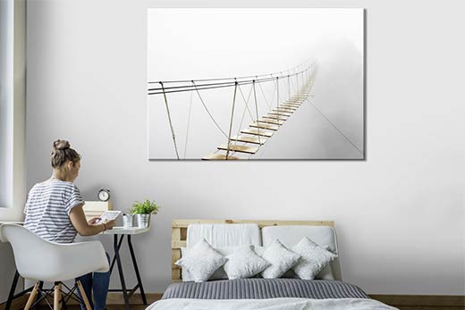 BRIDGE IN THE MIST canvas print