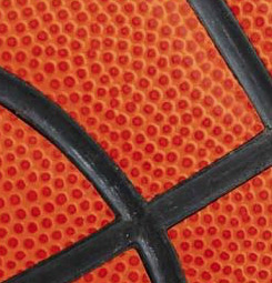 Orange basketball canvas print