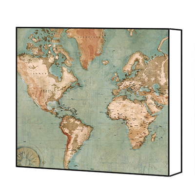 World map canvas print